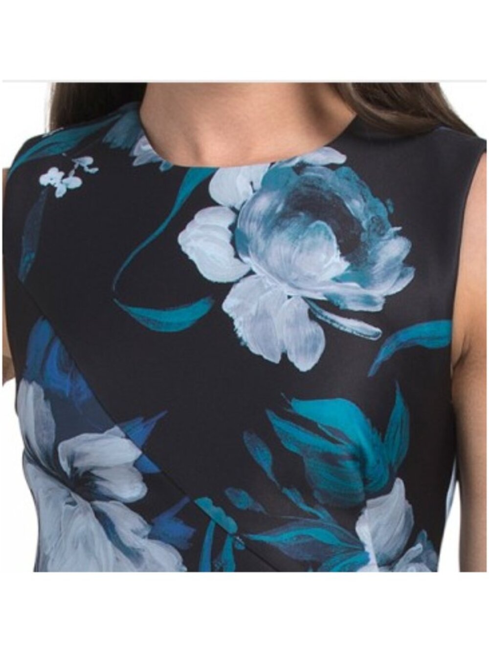 CALVIN KLEIN Scuba Floral Sheath Dress - Picture 3 of 5